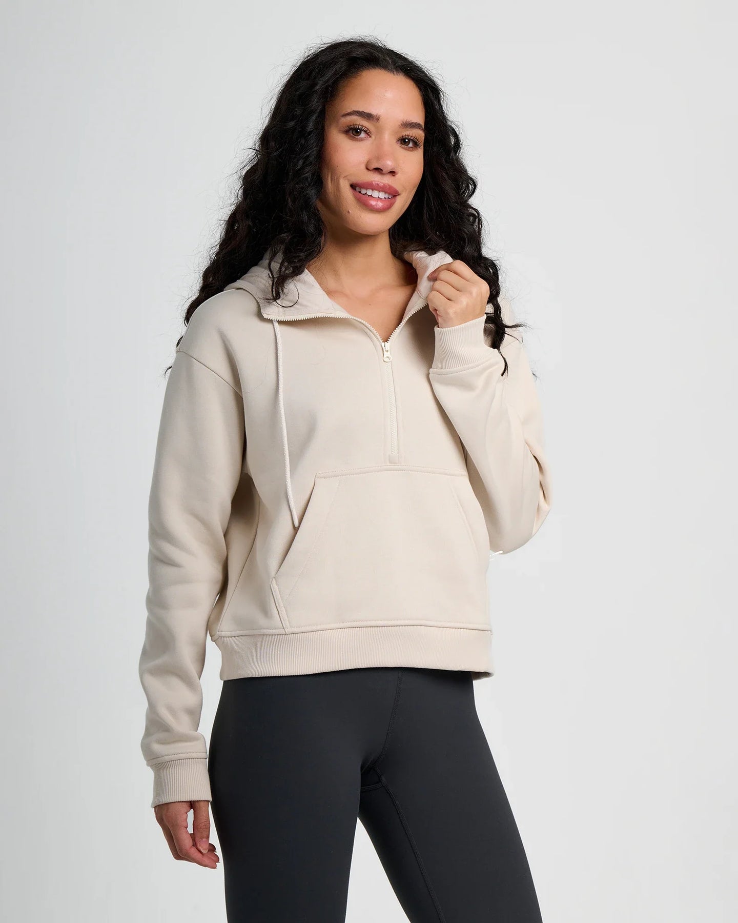 Women's Bamboo Northcoast Fleece Anorak - Stone