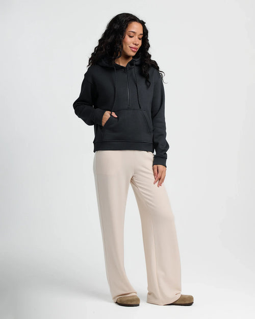 Women's Bamboo Northcoast Fleece Anorak - Black