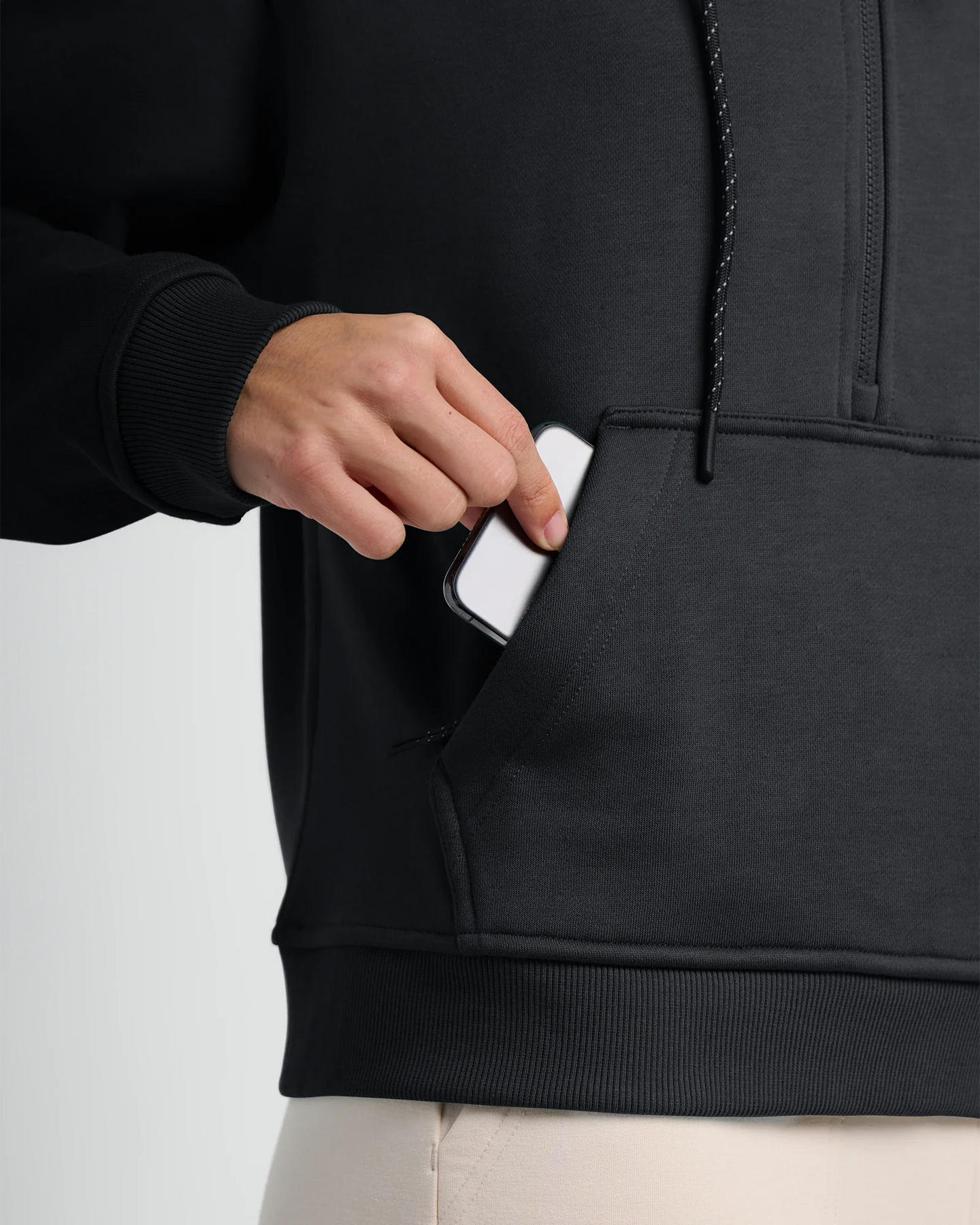 Women's Bamboo Northcoast Fleece Anorak - Black