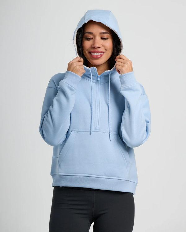 Women's Bamboo Northcoast Fleece Anorak - Clear Sky
