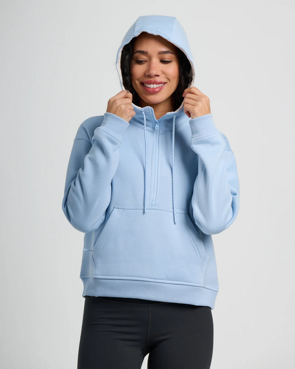 Women's Bamboo Northcoast Fleece Anorak - Clear Sky