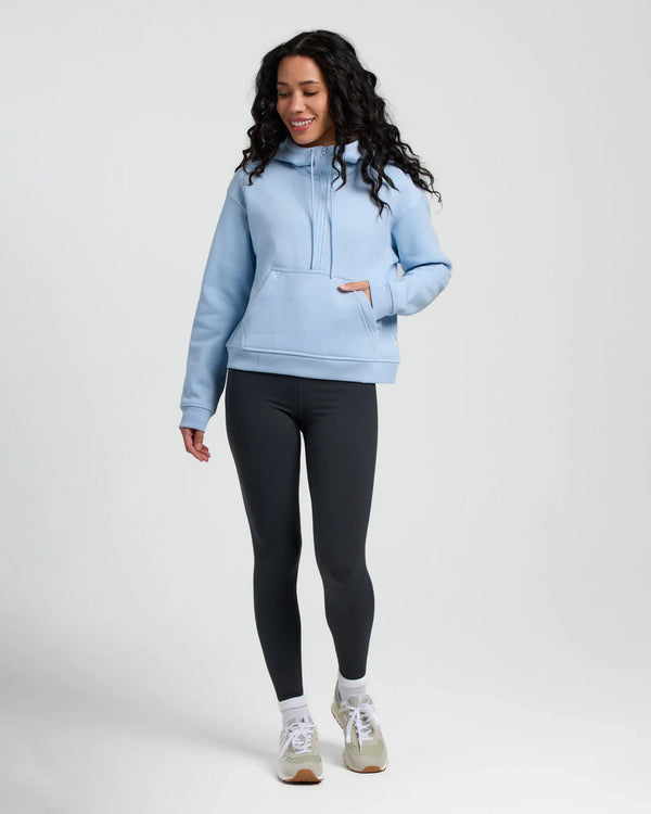 Women's Bamboo Northcoast Fleece Anorak - Clear Sky