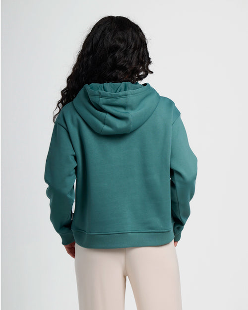 Women's Bamboo Northcoast Fleece Anorak - Sea Pine