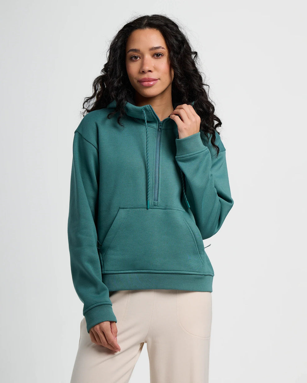 Women's Bamboo Northcoast Fleece Anorak - Sea Pine