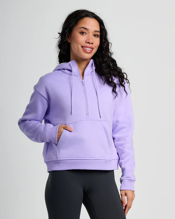 Women's Bamboo Northcoast Fleece Anorak - Bright Lavender