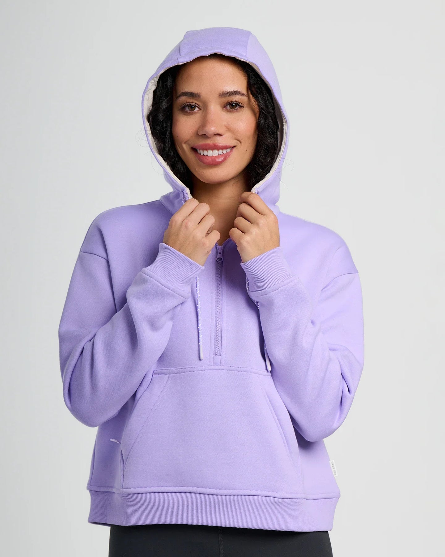 Women's Bamboo Northcoast Fleece Anorak - Bright Lavender