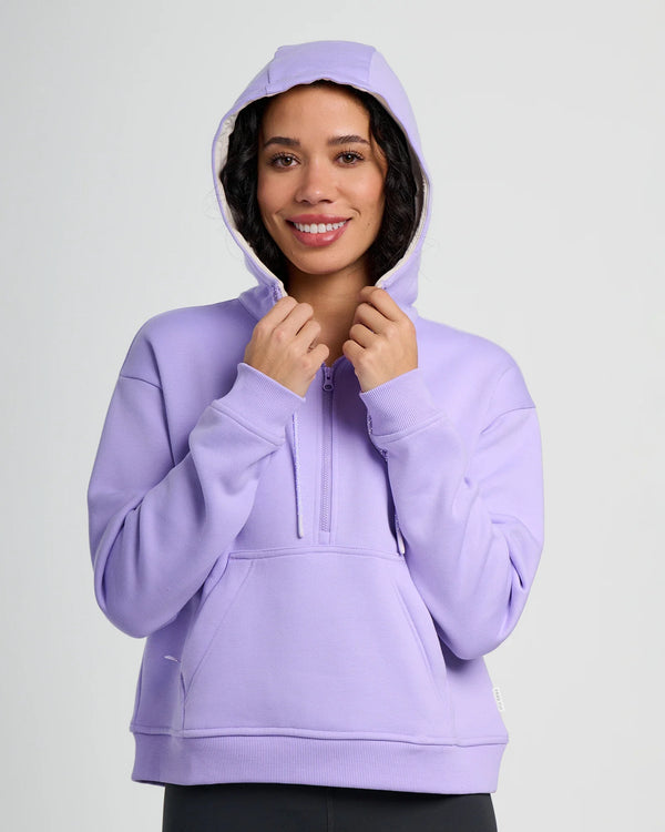 Women's Bamboo Northcoast Fleece Anorak - Bright Lavender