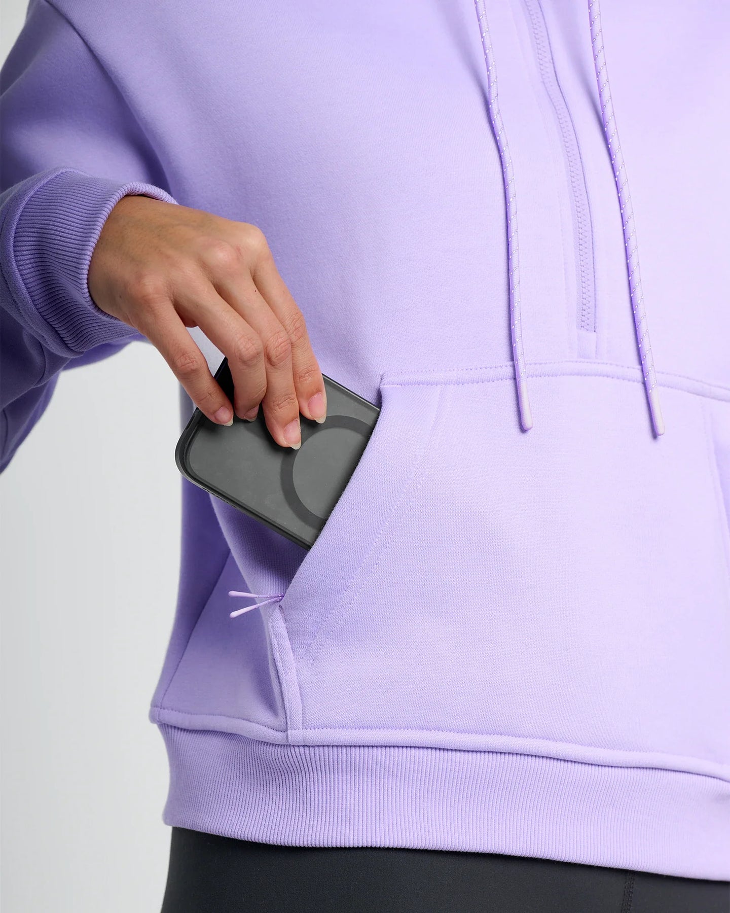 Women's Bamboo Northcoast Fleece Anorak - Bright Lavender