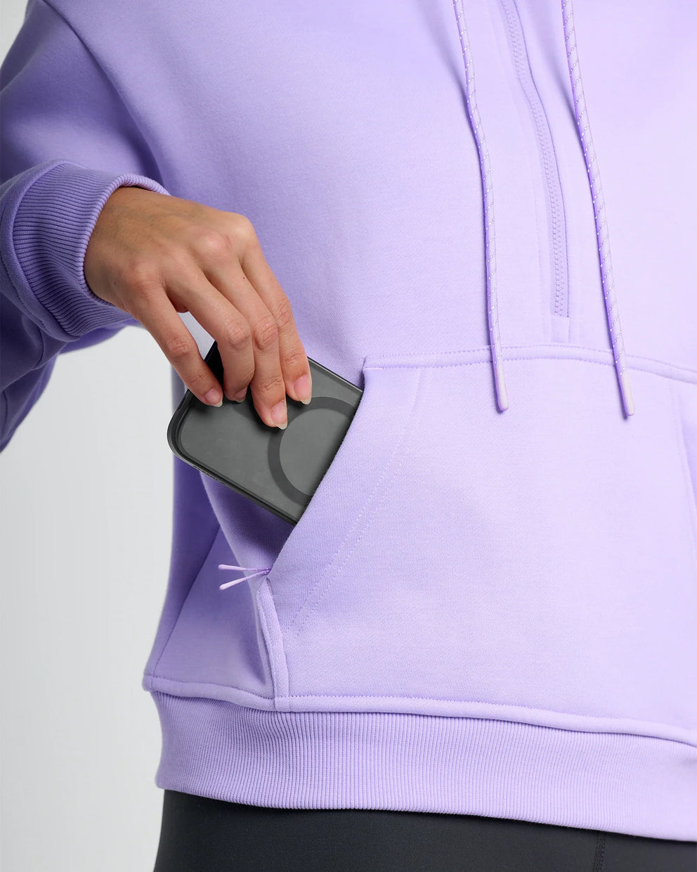 Women's Bamboo Northcoast Fleece Anorak - Bright Lavender