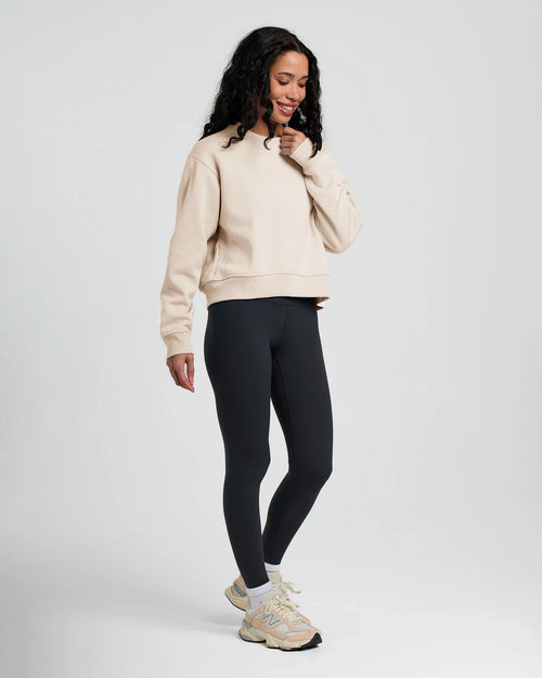 Women's Bamboo Northcoast Fleece Crew - Stone