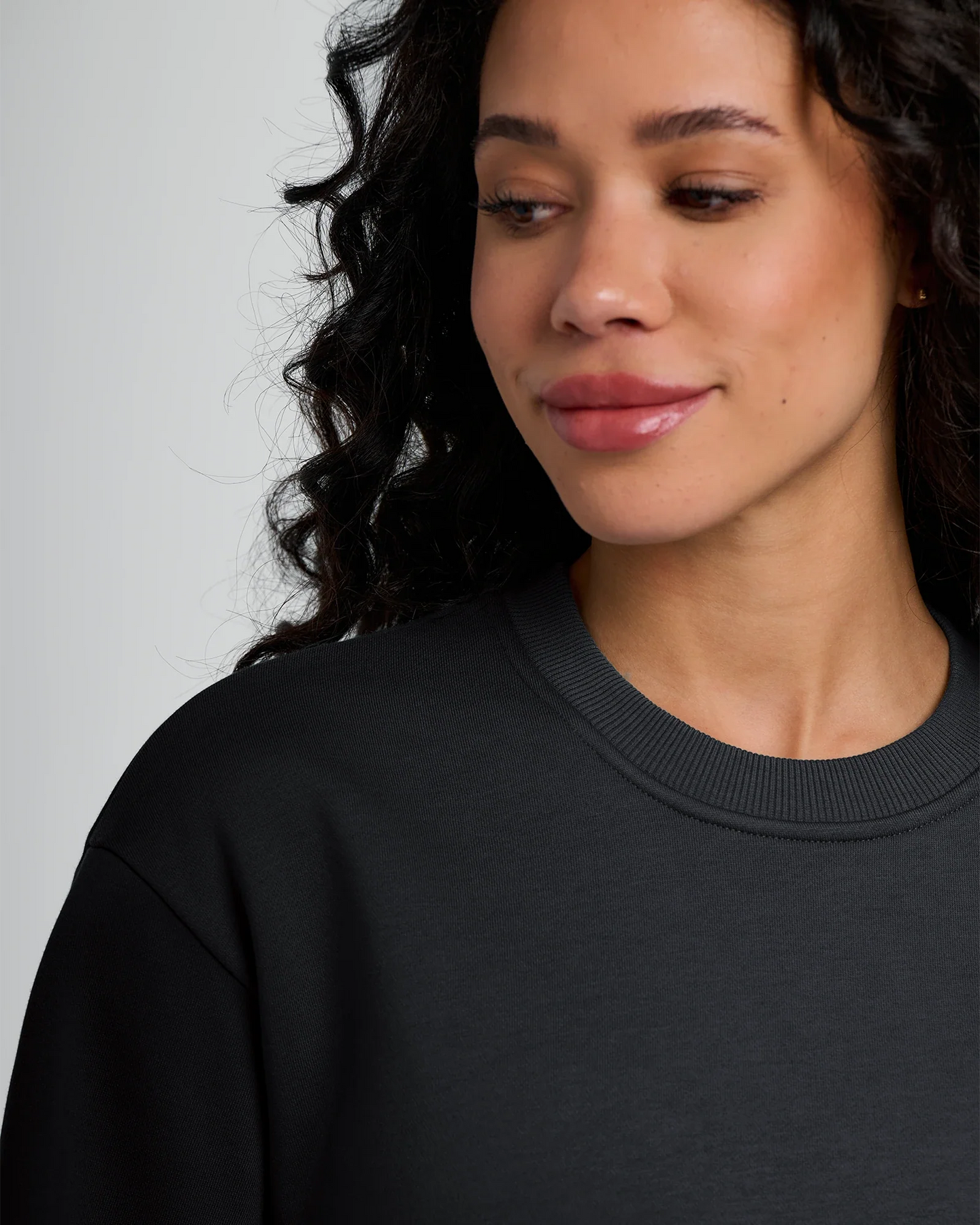 Women's Bamboo Northcoast Fleece Crew - Black