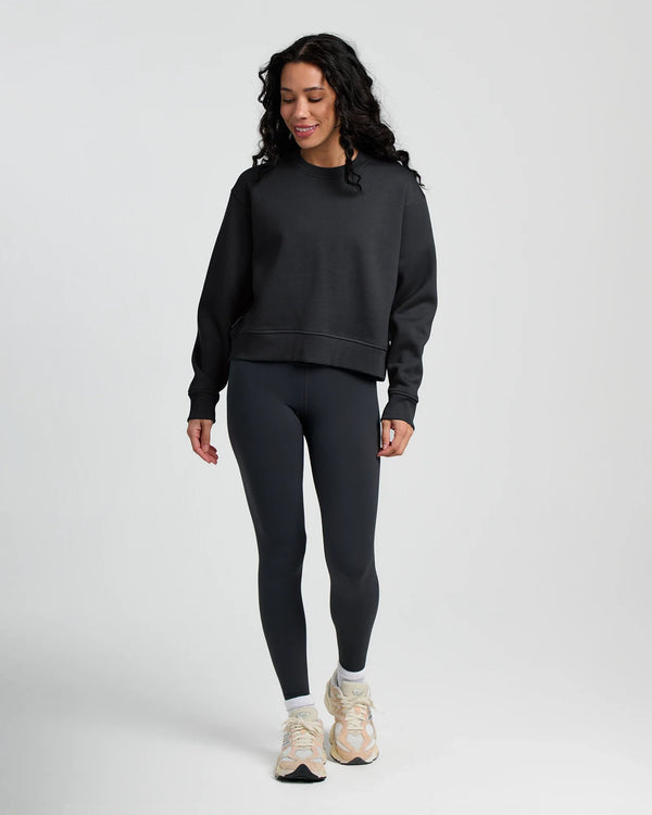 Women's Bamboo Northcoast Fleece Crew - Black