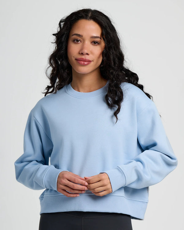 Women's Bamboo Northcoast Fleece Crew - Clear Sky