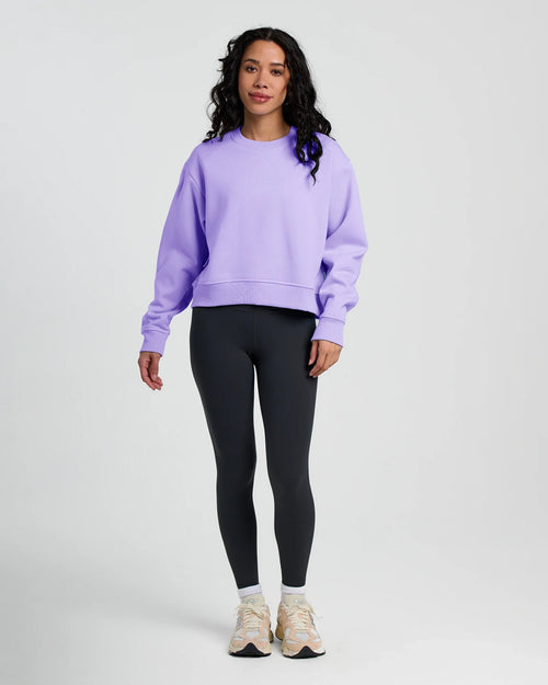 Women's Bamboo Northcoast Fleece Crew - Bright Lavender