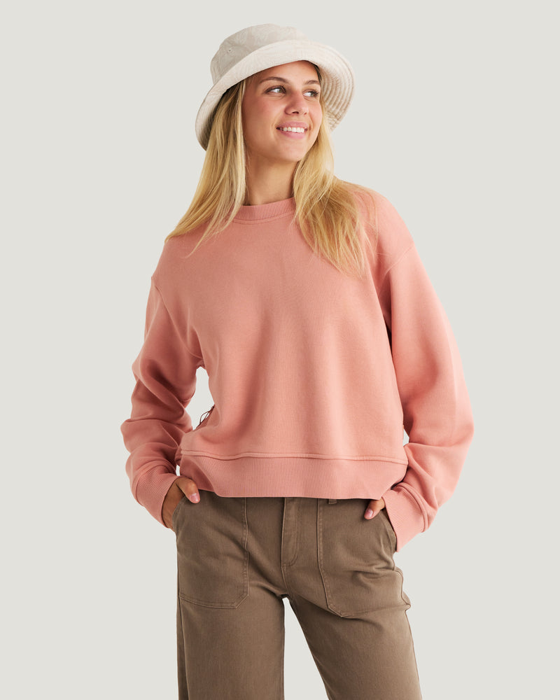 Women's Bamboo Northcoast Fleece Crew - Shell