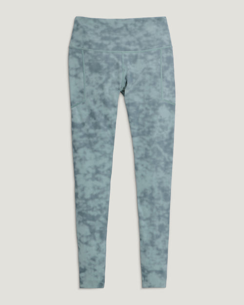 Women's All Day Pocket Legging - Surf Washed Print Ocean Mist
