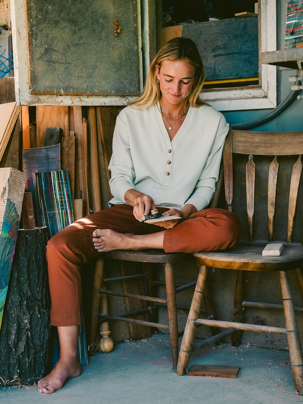 Women's Pacifica Twill Pant - Adobe image