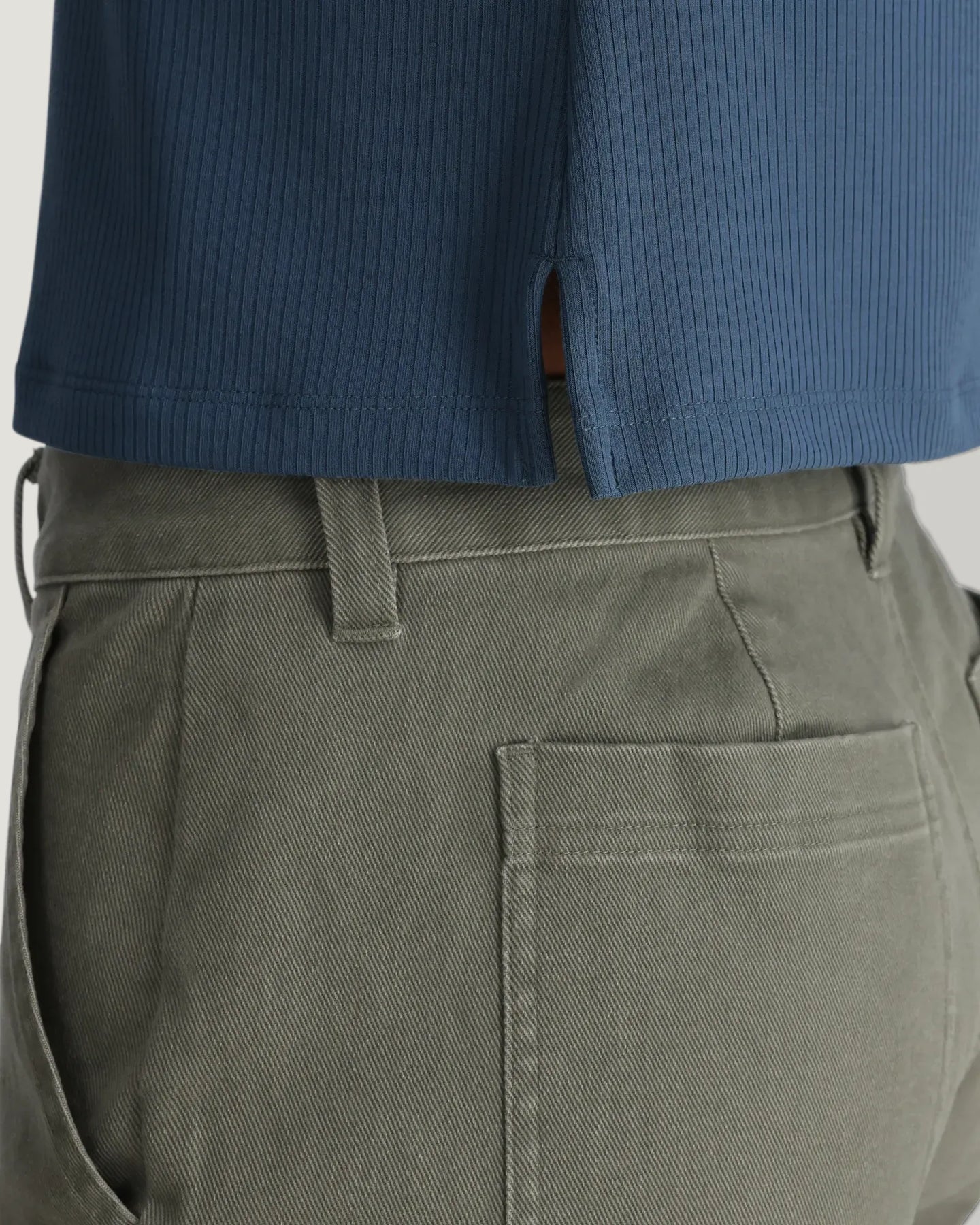 Women's Ribbed Bamboo Long Sleeve - Pacific Blue