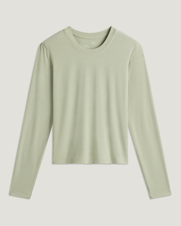 Women's Ribbed Bamboo Long Sleeve - Tea