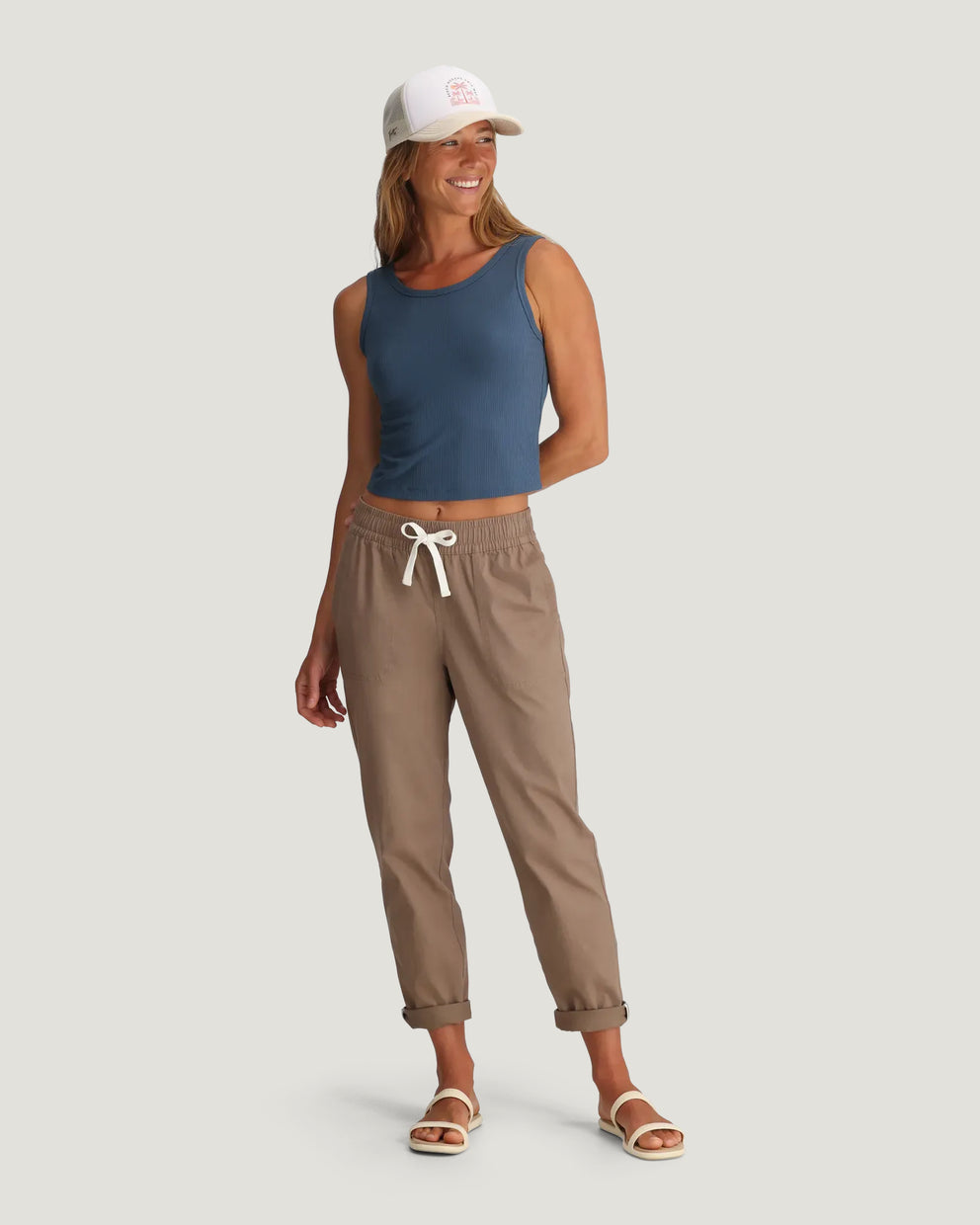 Women's Ribbed Bamboo Tank - Pacific Blue