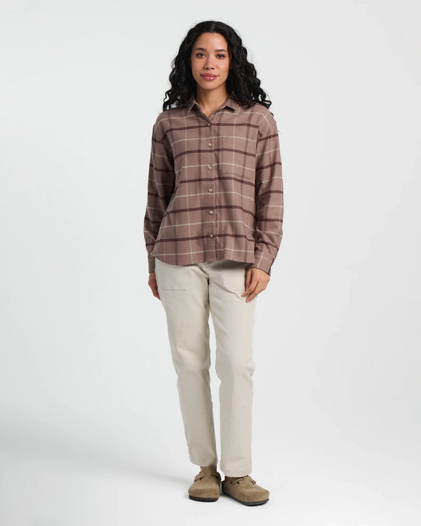 Women's Seawool Flannel Shirt - Fossil Plaid