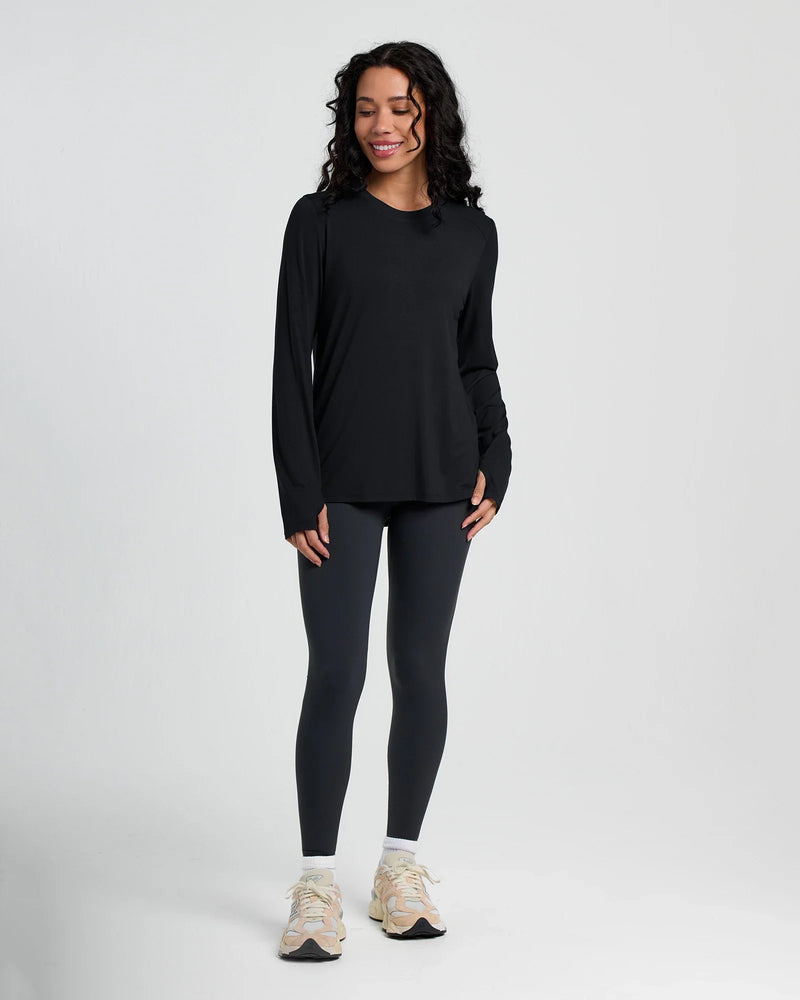 Women's Bamboo Shade Long Sleeve II - Black