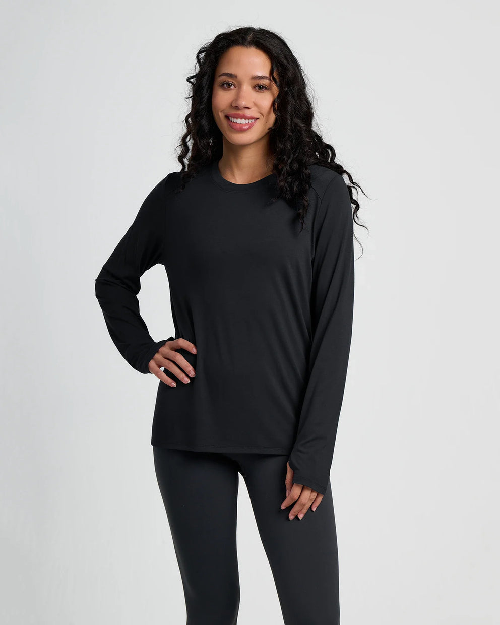 Women's Bamboo Shade Long Sleeve II - Black