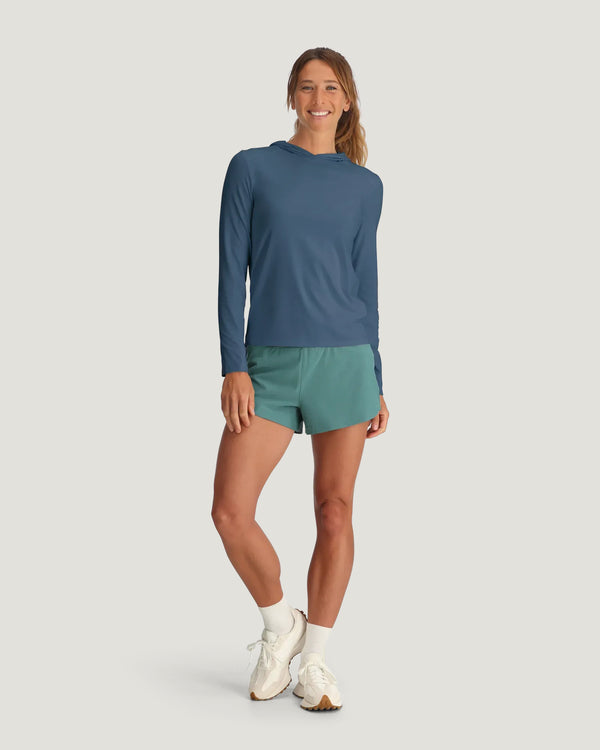 Women's Bamboo Shade Hoodie II - Pacific Blue