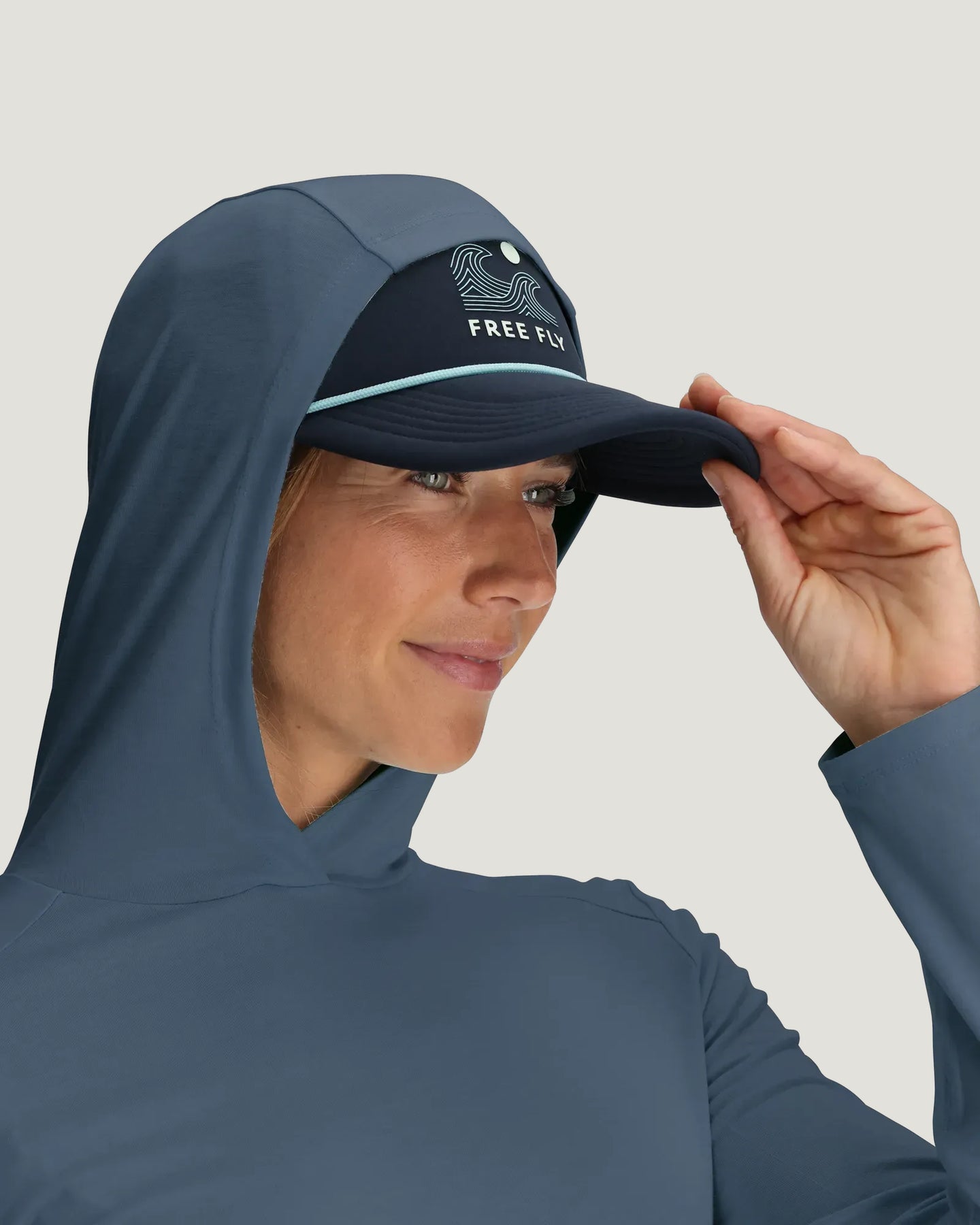Women's Bamboo Shade Hoodie II - Pacific Blue