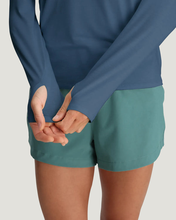 Women's Bamboo Shade Hoodie II - Pacific Blue