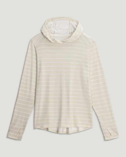 Women's Bamboo Shade Hoodie II - Dash Stripe Birch