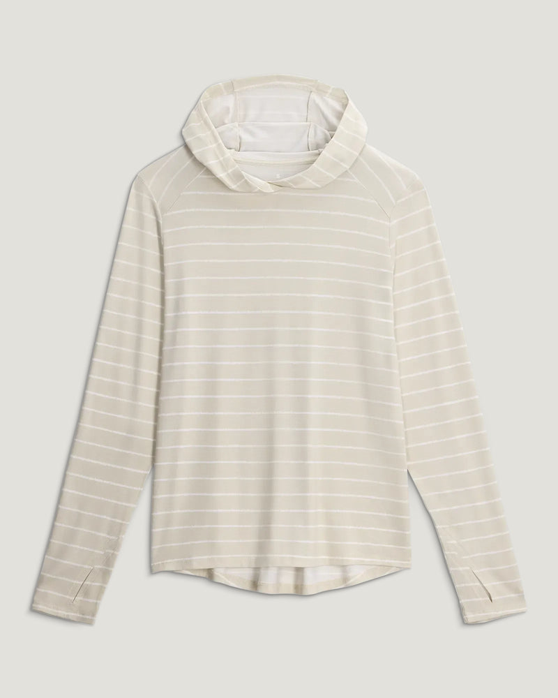 Women's Bamboo Shade Hoodie II - Dash Stripe Birch