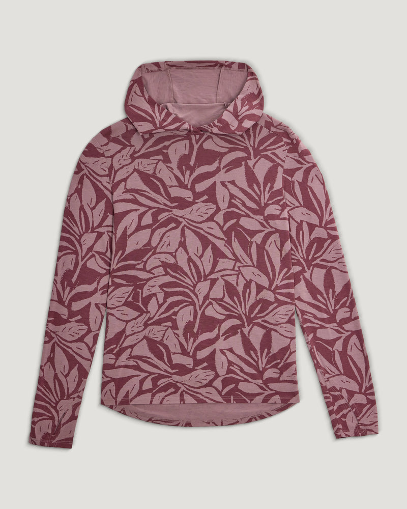 Women's Bamboo Shade Hoodie II - Canopy Print Fig