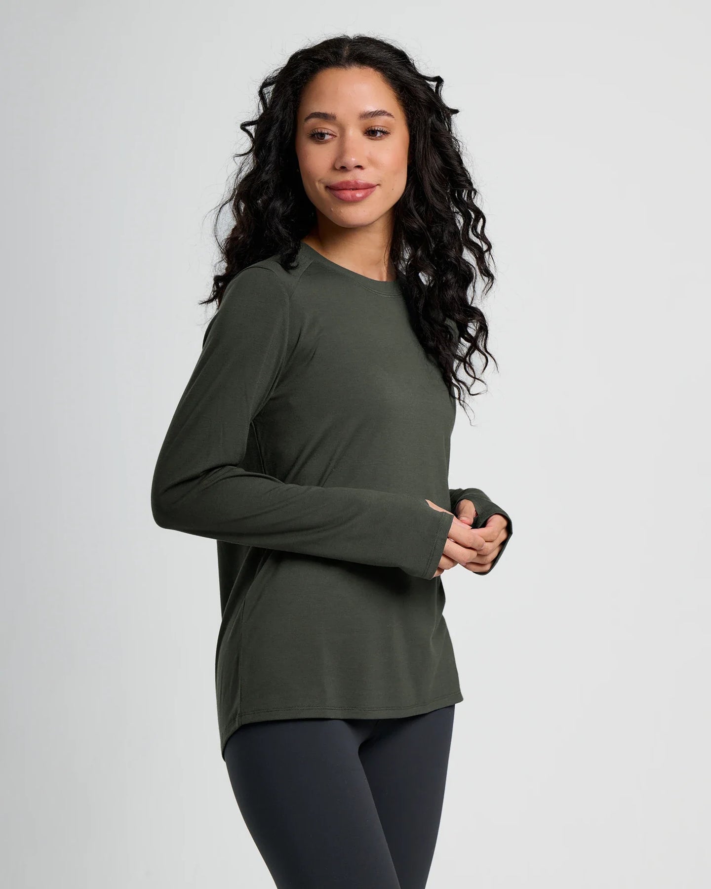 Women's Bamboo Shade Long Sleeve II - Dark Forest