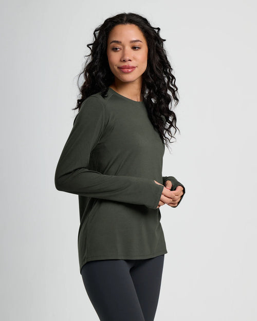 Women's Bamboo Shade Long Sleeve II - Dark Forest