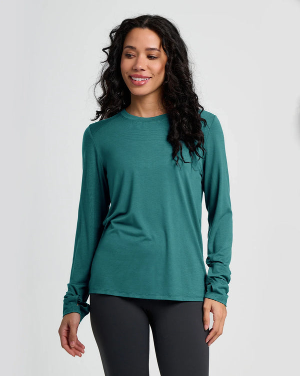 Women's Bamboo Shade Long Sleeve II - Sea Pine