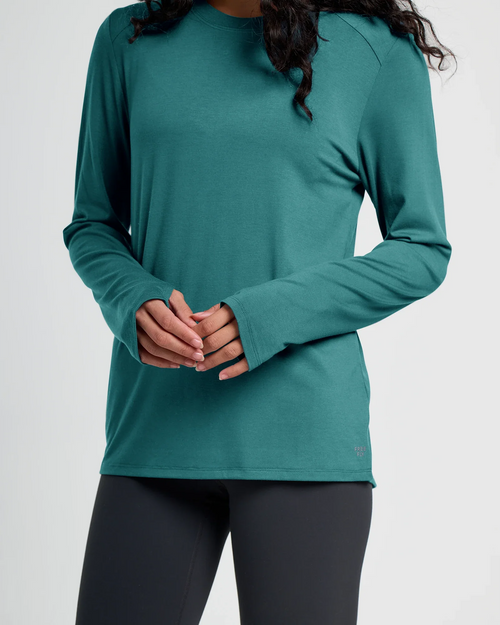 Women's Bamboo Shade Long Sleeve II - Sea Pine