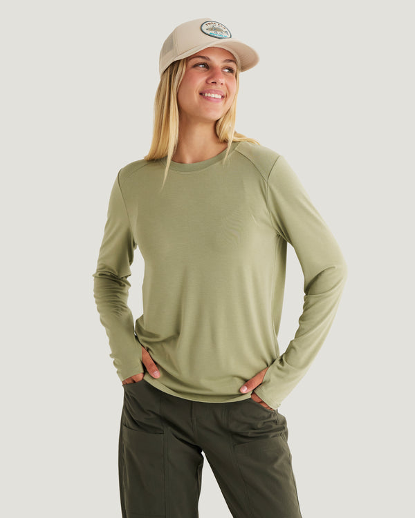 Women's Bamboo Shade Long Sleeve II - Tea