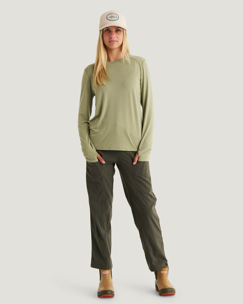 Women's Bamboo Shade Long Sleeve II - Tea