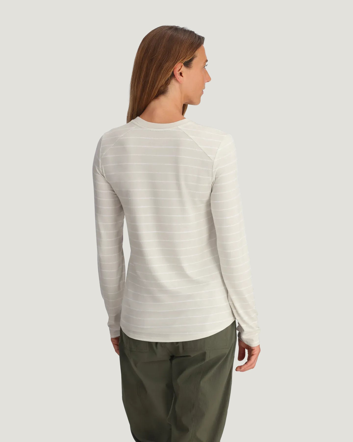 Women's Bamboo Shade Long Sleeve II - Dash Stripe Birch