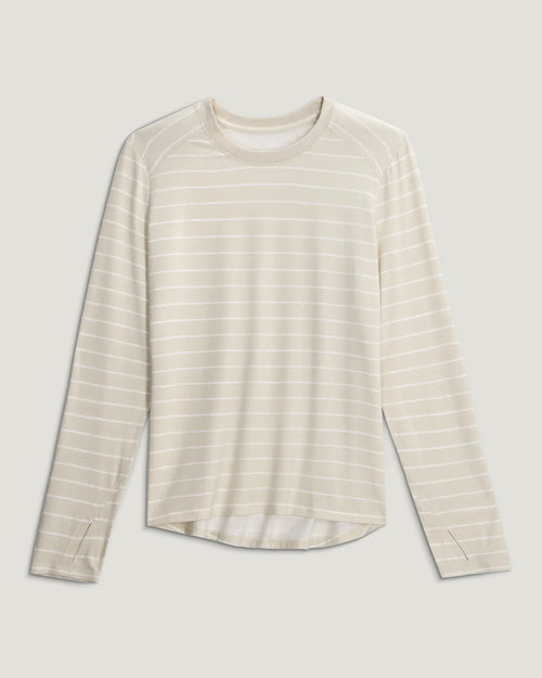 Women's Bamboo Shade Long Sleeve II - Dash Stripe Birch
