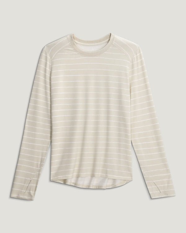 Women's Bamboo Shade Long Sleeve II - Dash Stripe Birch