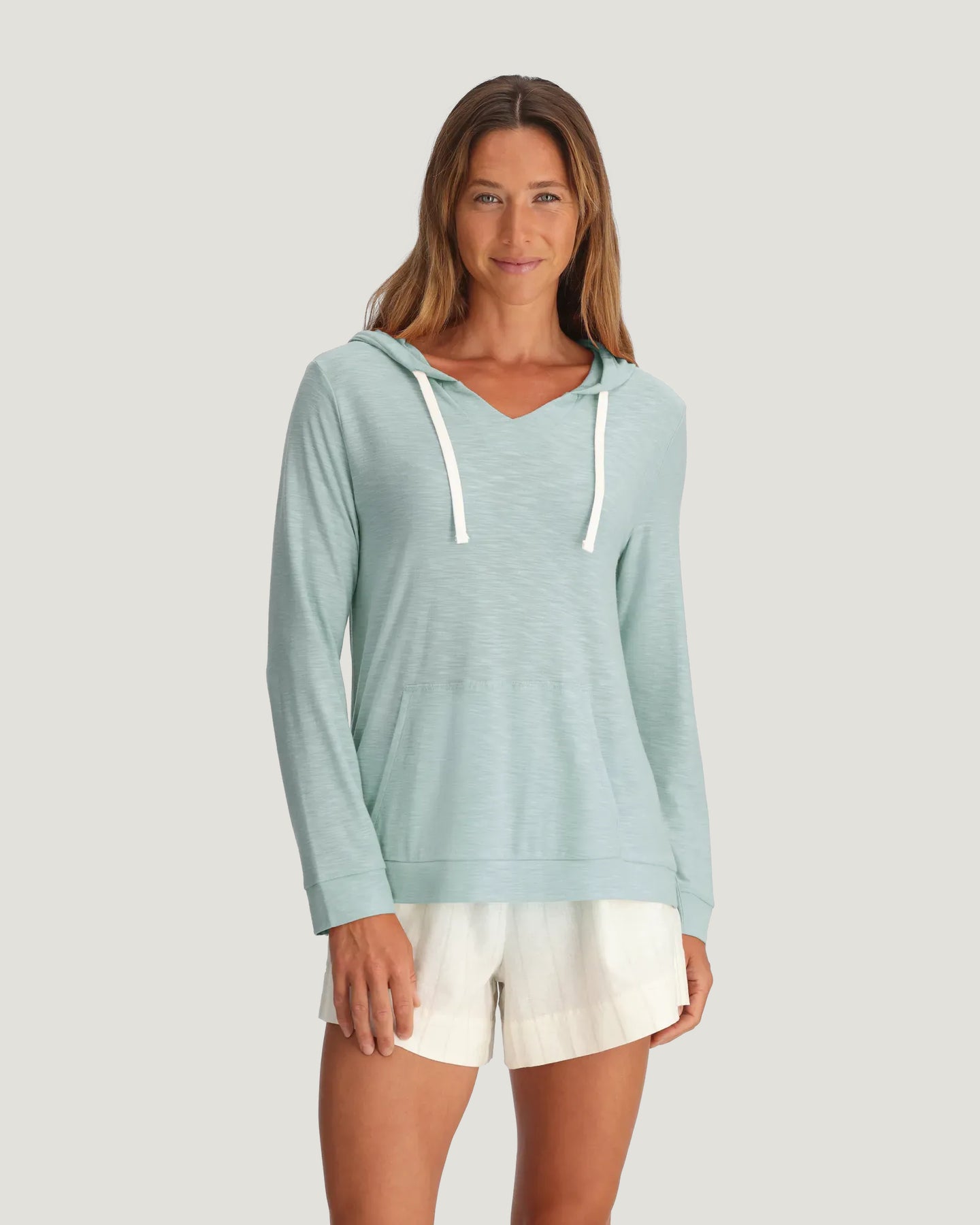 Women's Bamboo Slub Hoodie - Tropic Sea