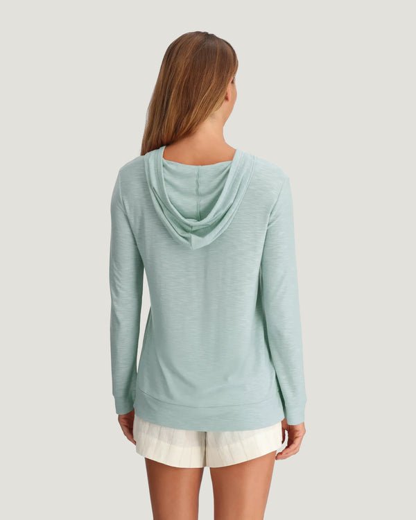 Women's Bamboo Slub Hoodie - Tropic Sea