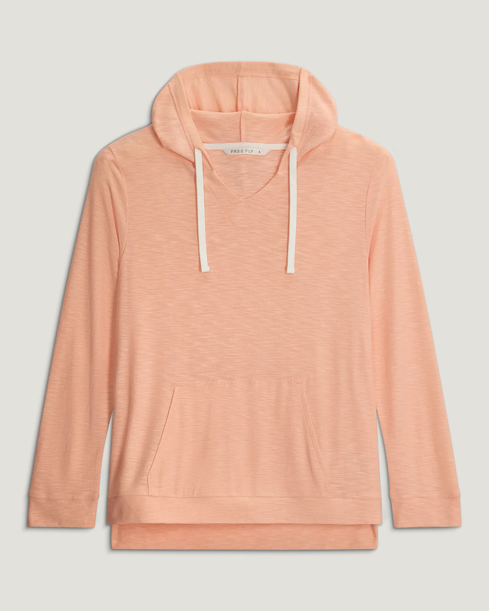 Women's Bamboo Slub Hoodie - Light Coral