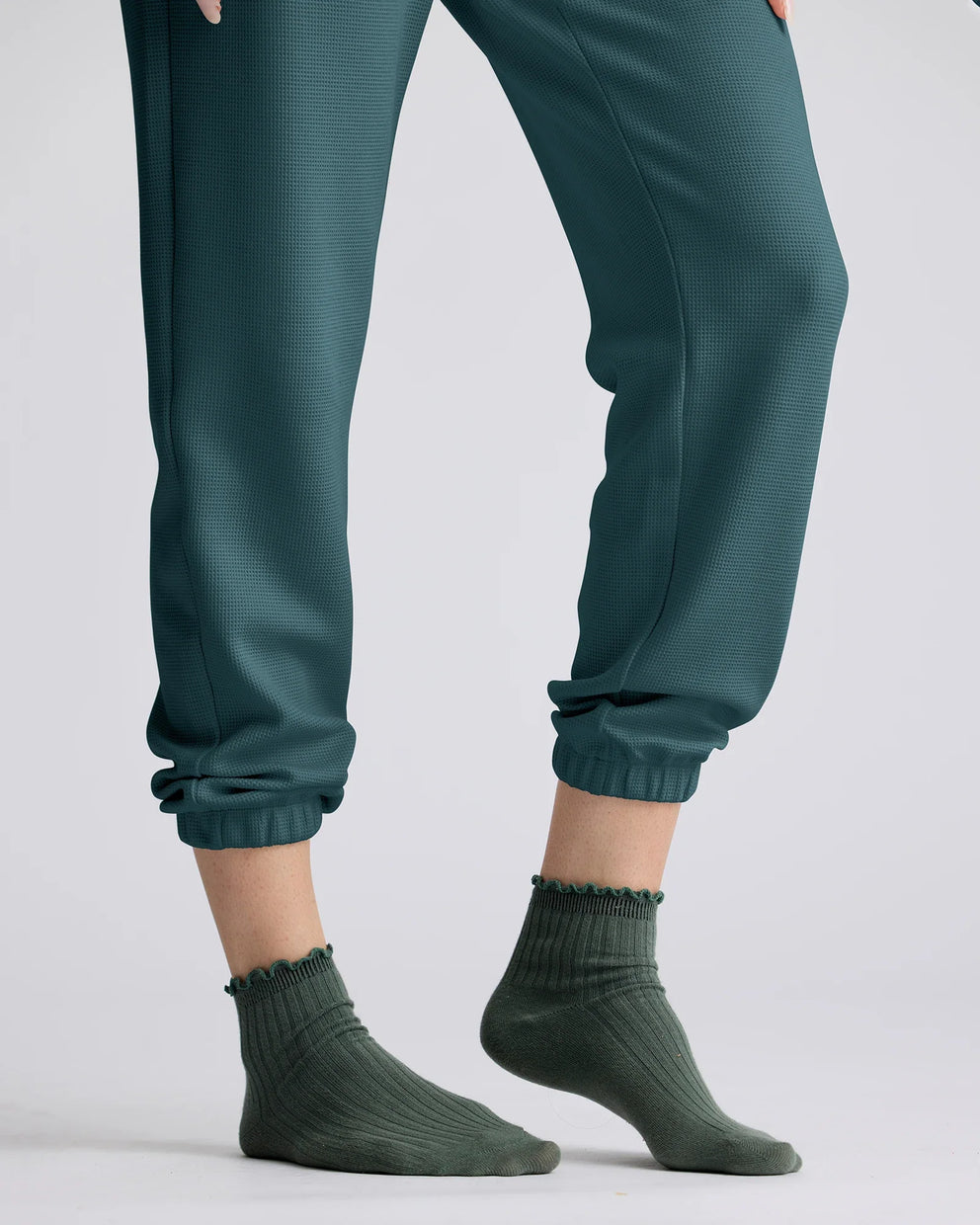 Women's Waffle Jogger - Sea Pine