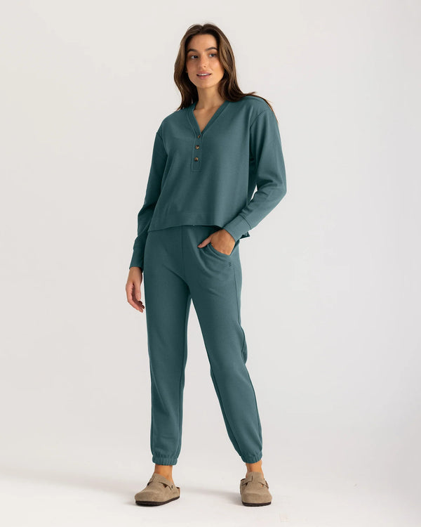 Women's Waffle Jogger - Sea Pine
