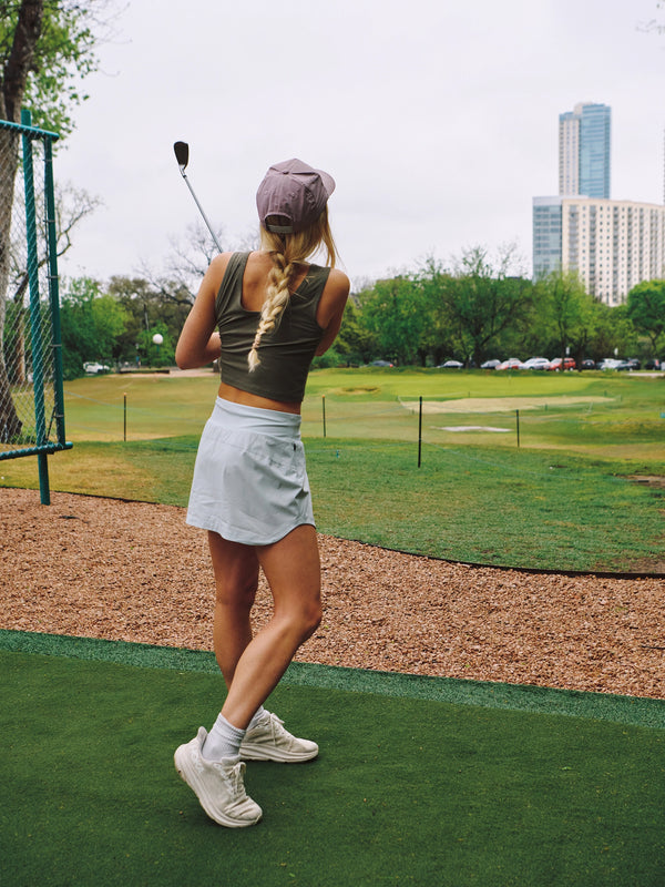 Women's Ribbed Bamboo Tank - Smokey Olive