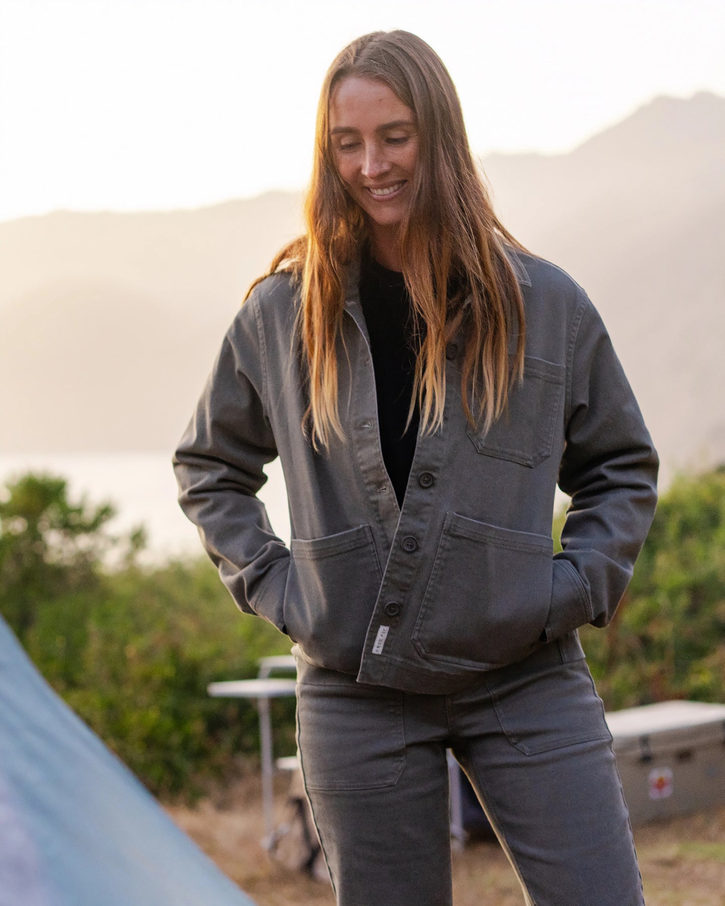 Women's Folly Twill Chore Coat - Stone