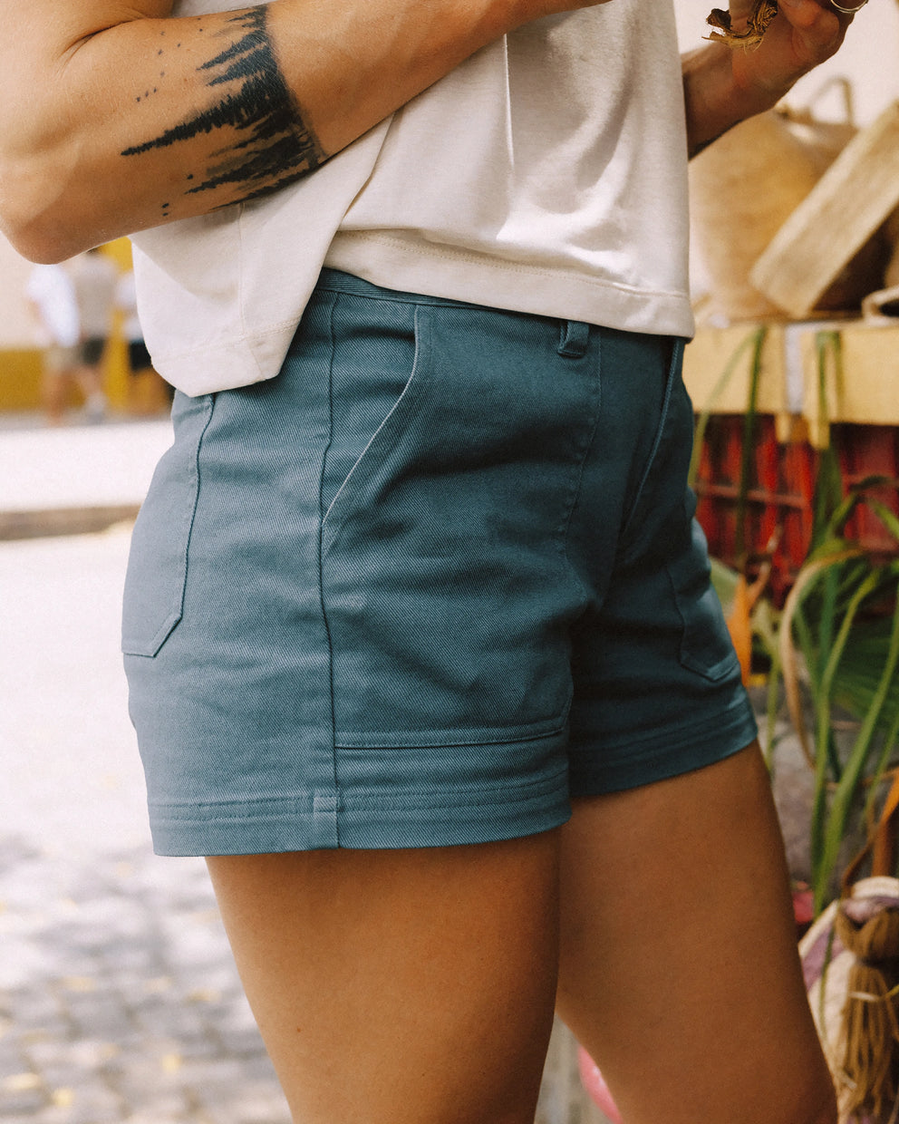 Women's Folly Twill Short - Nolia Floral Print Stone